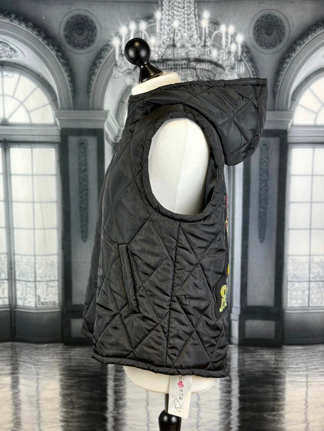 Leichtes Stepp-Gilet "Betty Boop" mit Kapuze, diverse Grössen