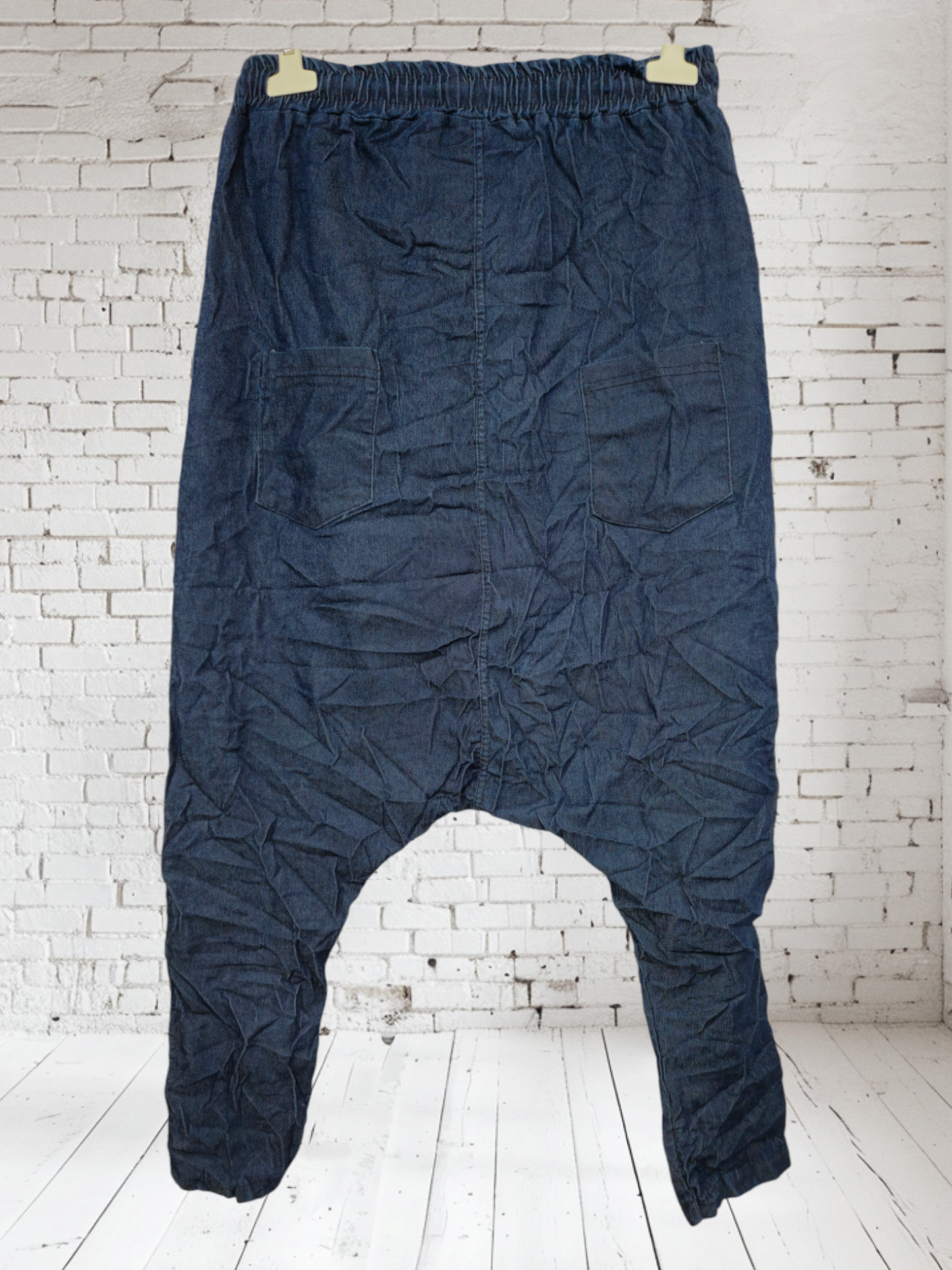 Baggy pants 7/8 "Heart" dark blue, 38 - 42