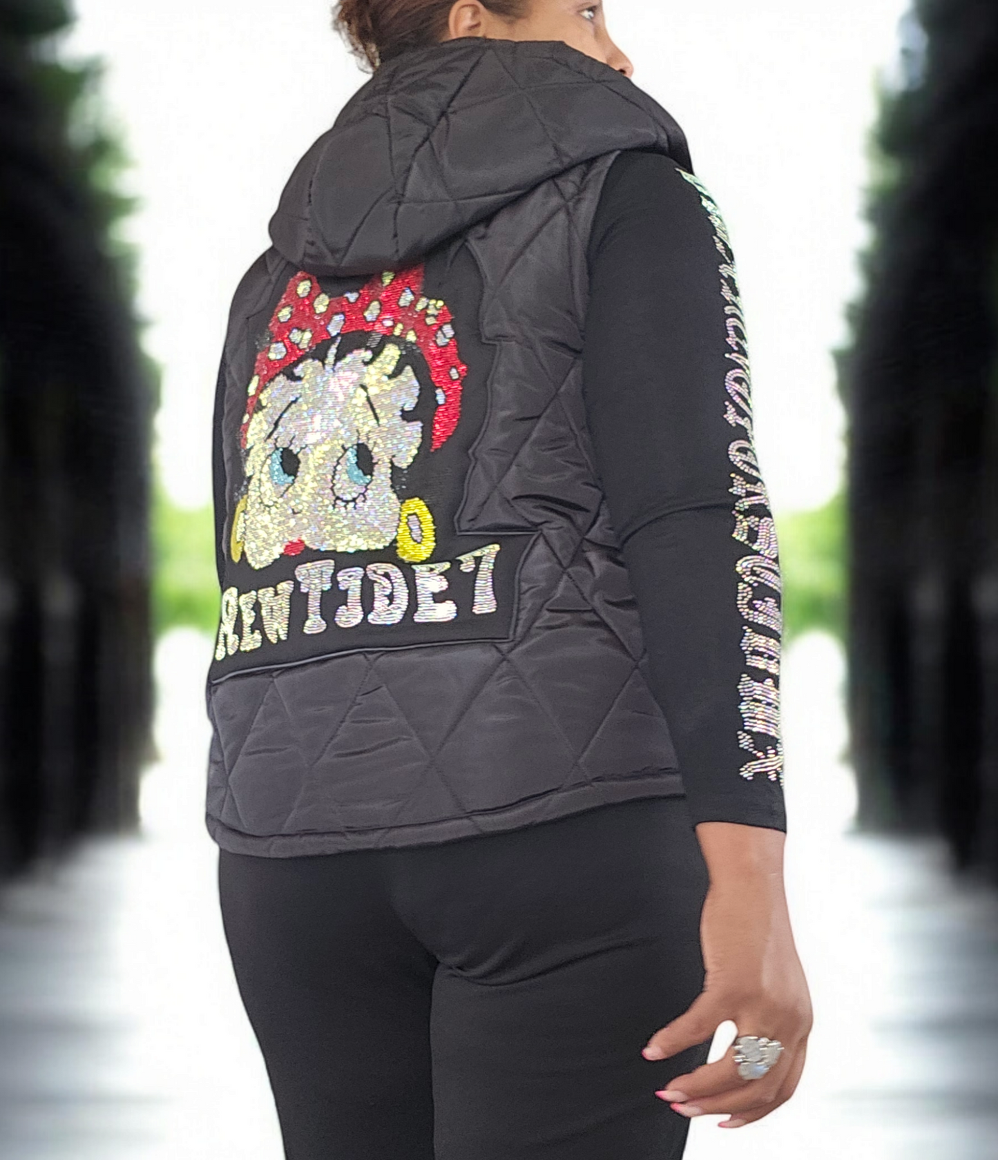 Stretch-Sweatshirt "Betty Boop", onesize bis 42 (Knappes 44)
