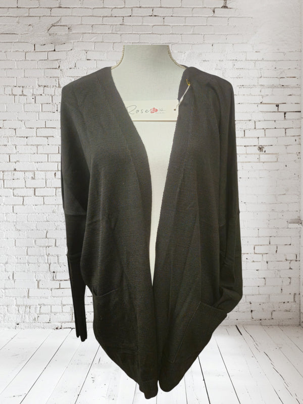 "Donald" cardigan black, one size up to size 44