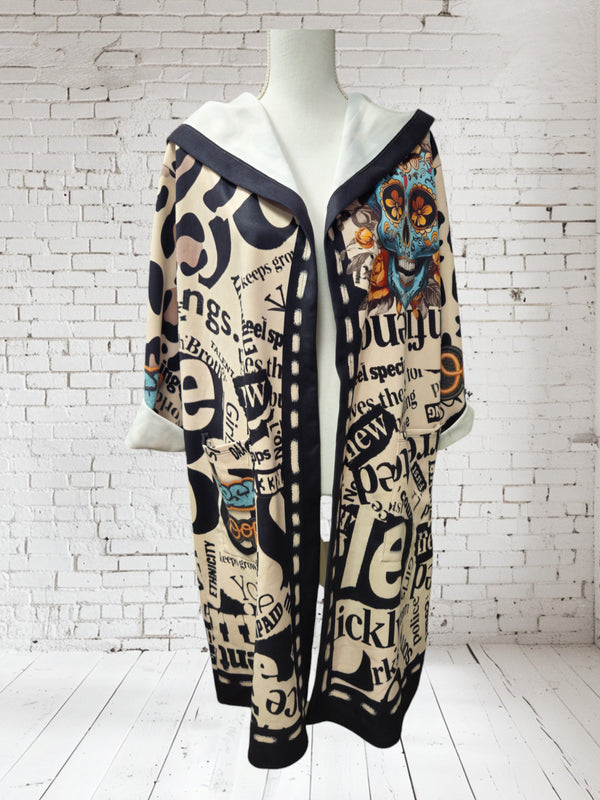 Longblazer mit Kapuze "Skull",