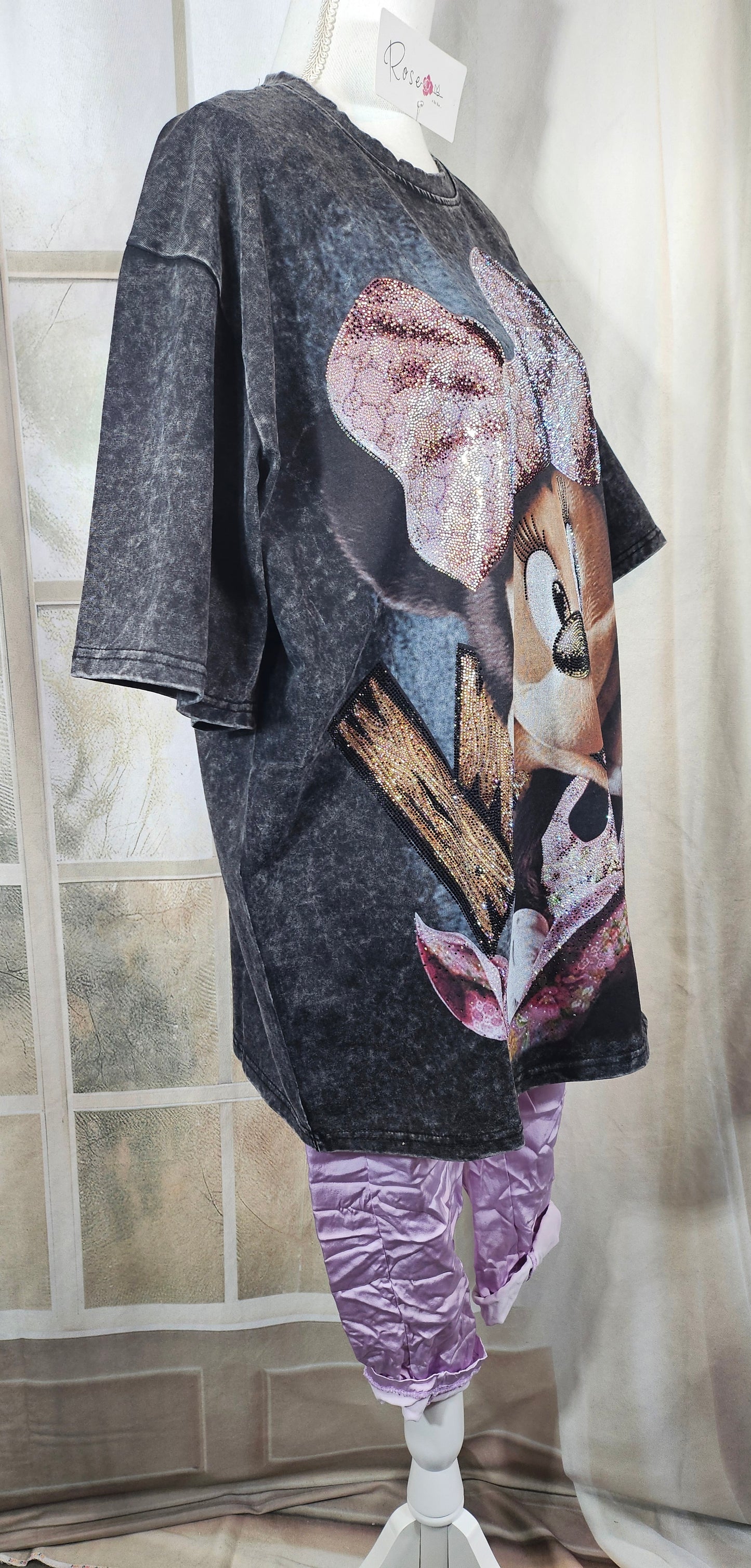 Tshirt grau/schwarz "Minnie", Gr. 40 bis 44 von ROSE