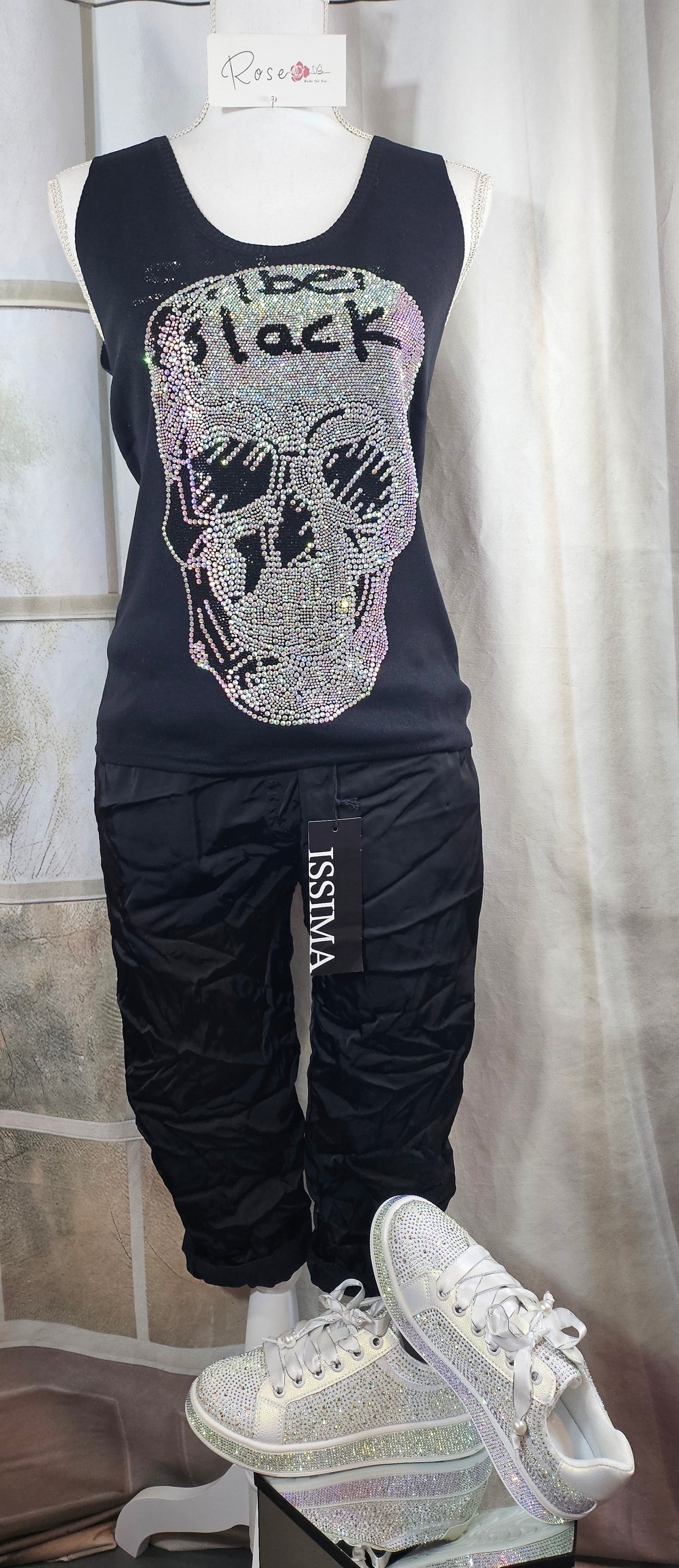 Feinstrick Top "Skull", Gr. onesize bis 42 von ROSE