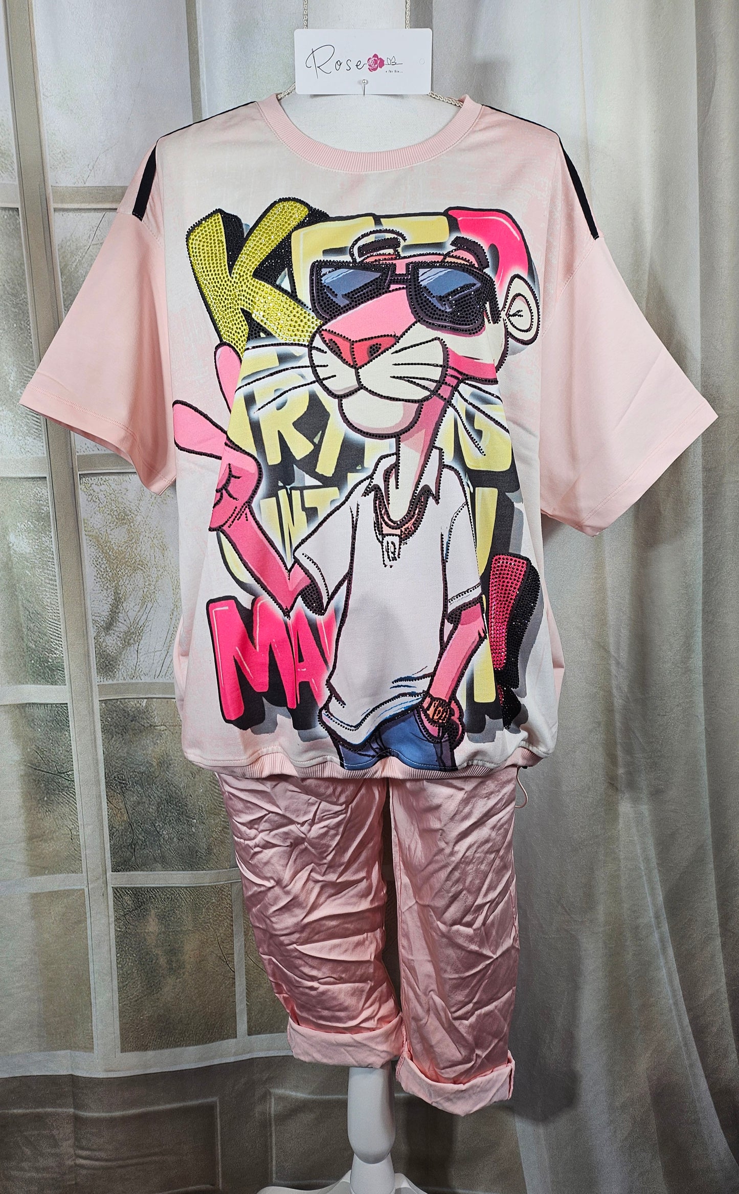 Tshirt rosa "Pink Panther", Gr. 40 bis 44 von ROSE