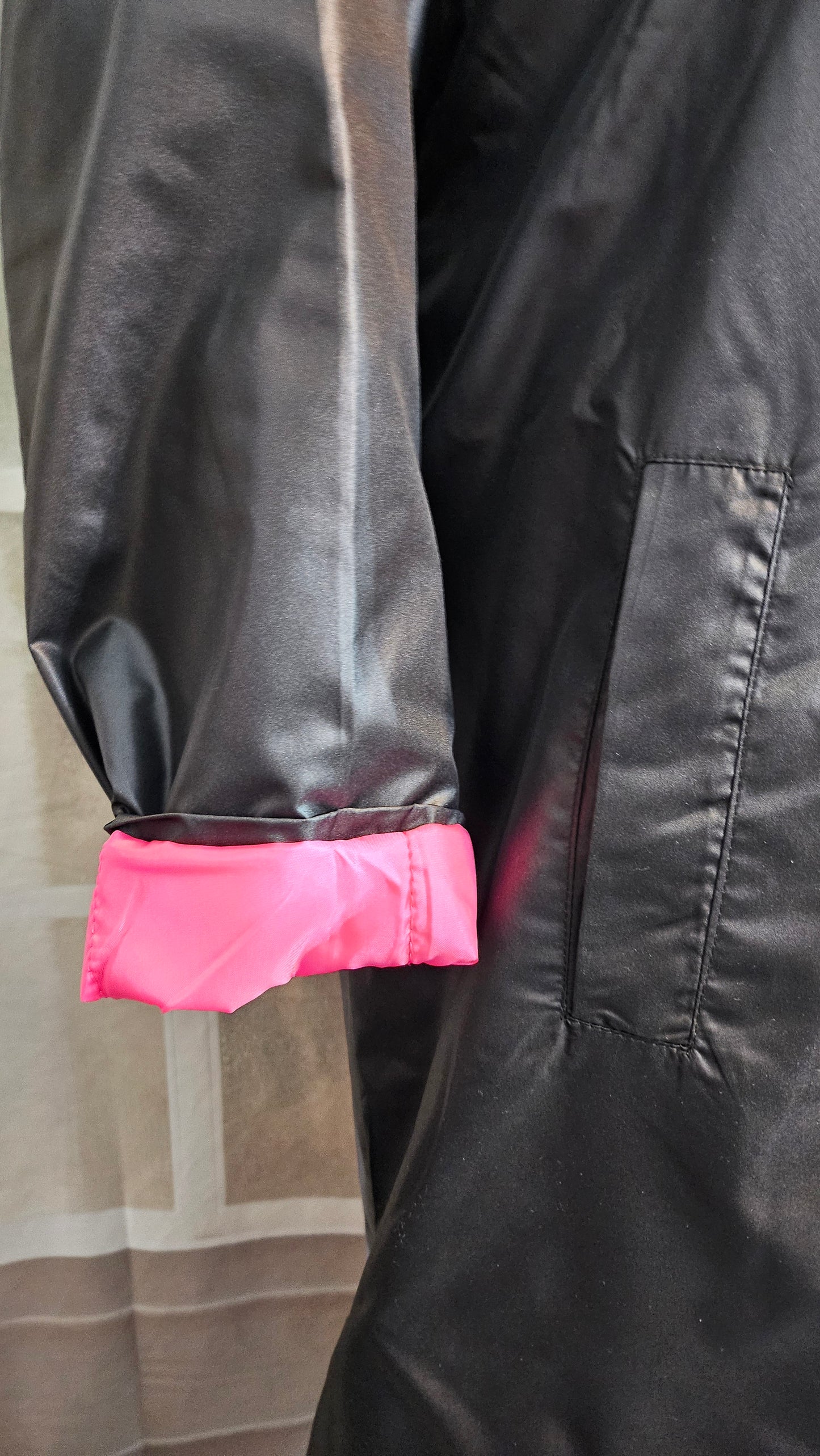 Manteau "Leo" noir/rose, taille 42 - 44/46 de ROSE