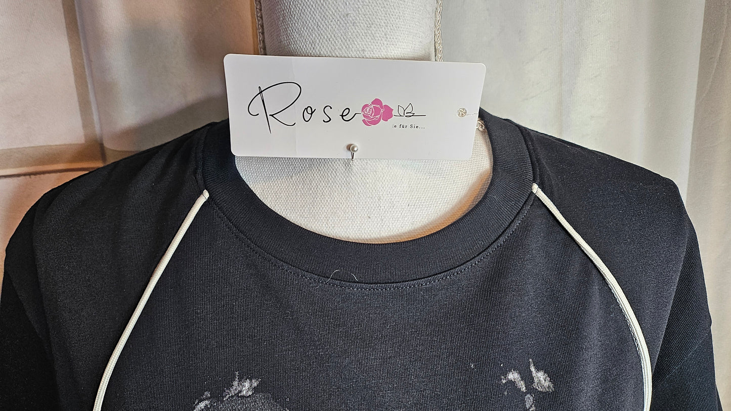 Tshirt schwarz "Mickey Nasty", Gr. onesize bis 42/44 von ROSE