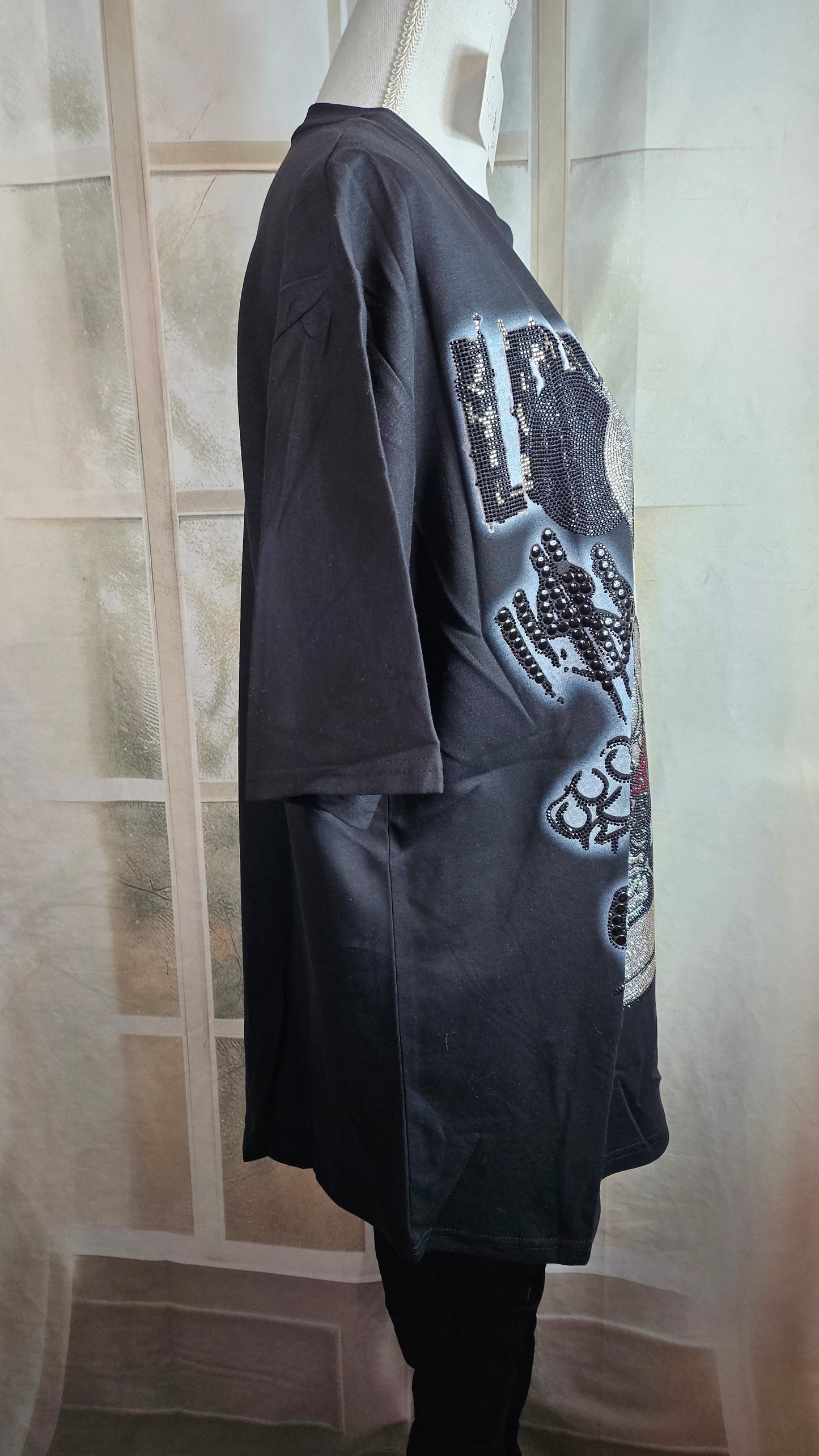 Tshirt schwarz "Mickey Boy", Gr. onesize bis 44 von ROSE