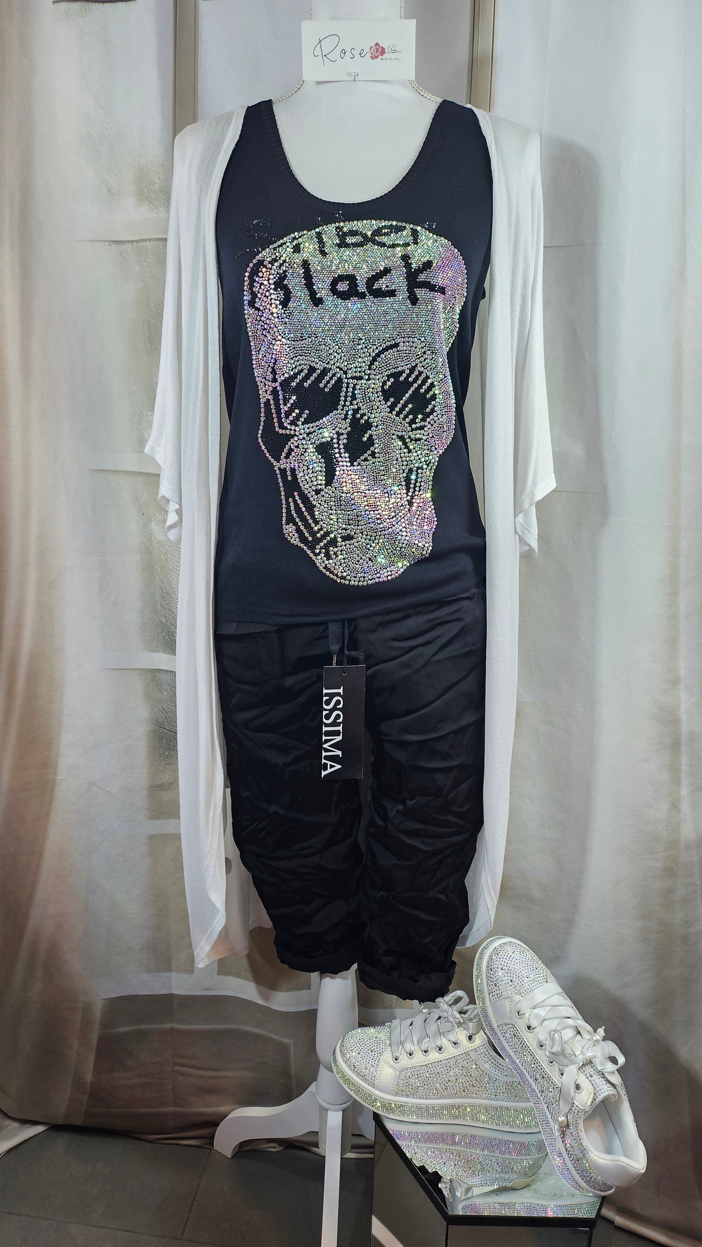 Feinstrick Top "Skull", Gr. onesize bis 42 von ROSE