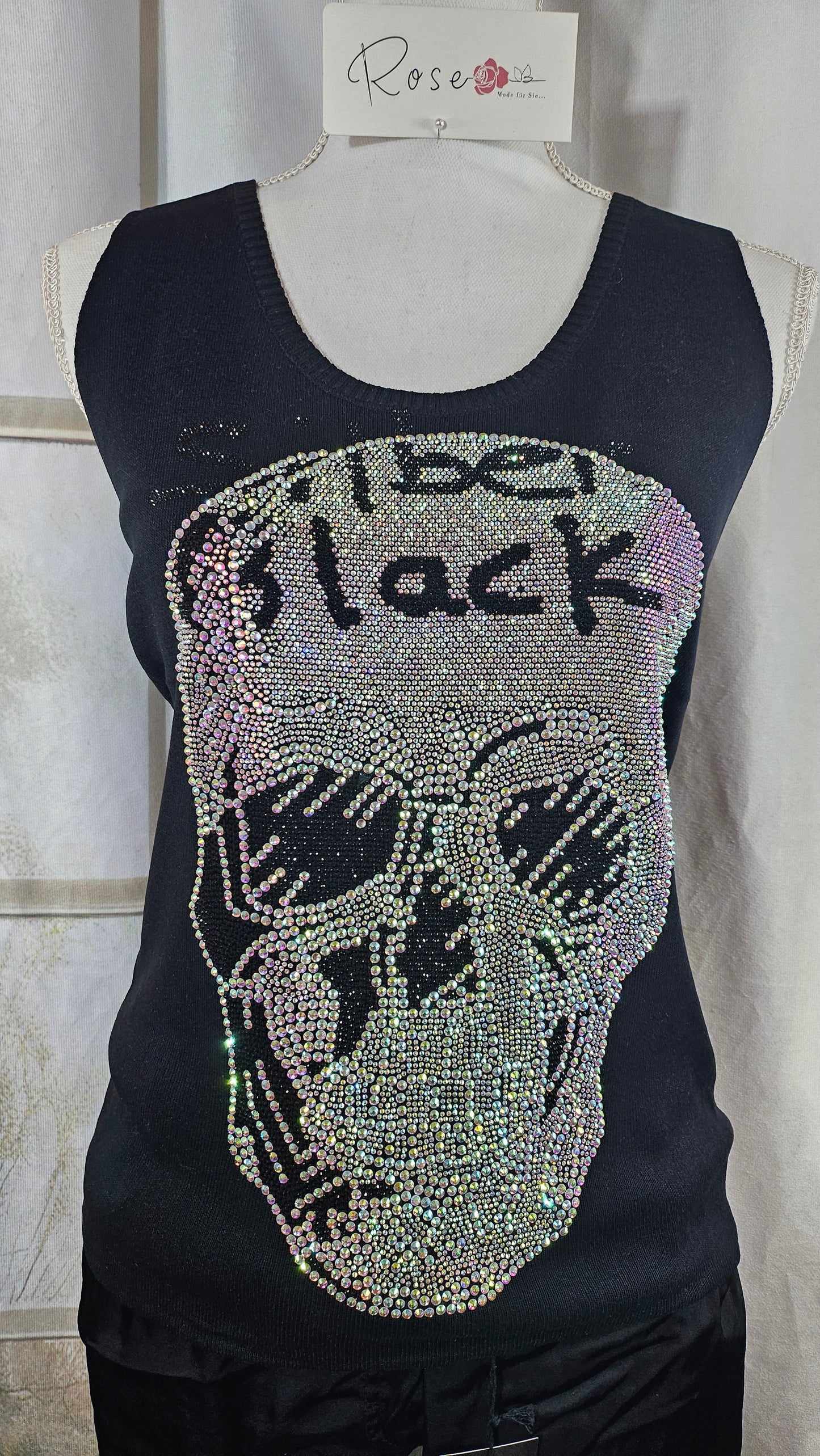 Feinstrick Top "Skull", Gr. onesize bis 42 von ROSE