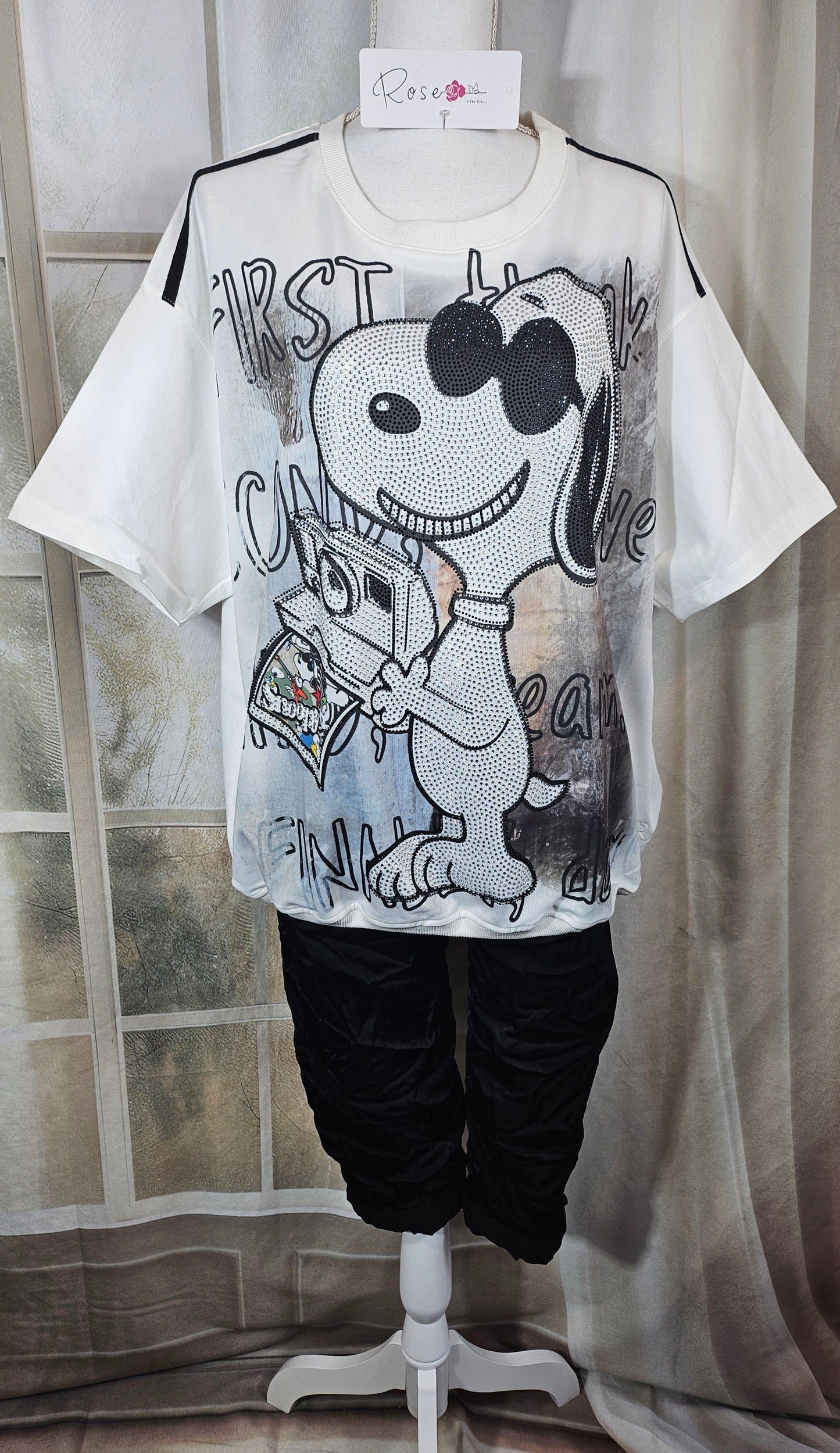 Tshirt weiss "Snoopy", Gr. 40 bis 44 von ROSE