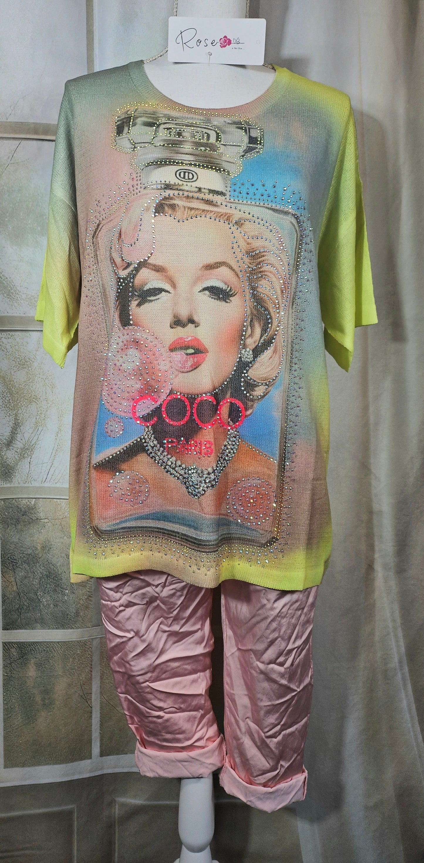 Feinstrick Tshirt "Mariylin", Gr. onesize bis 44 von ROSE