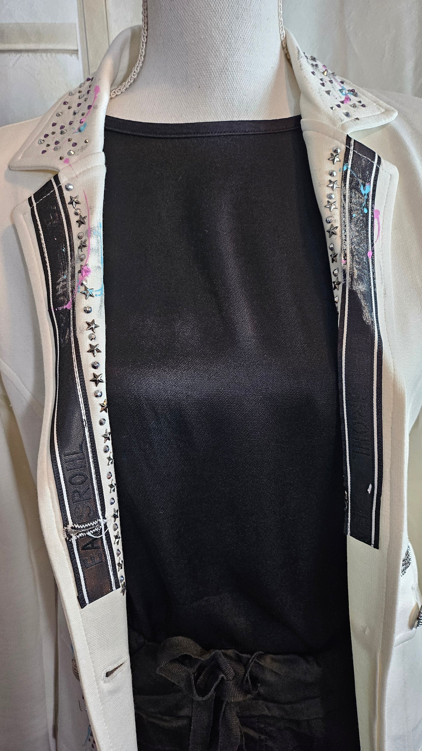 Blazer weiss "Skull", Grösse S - XL von EU-QUEEN