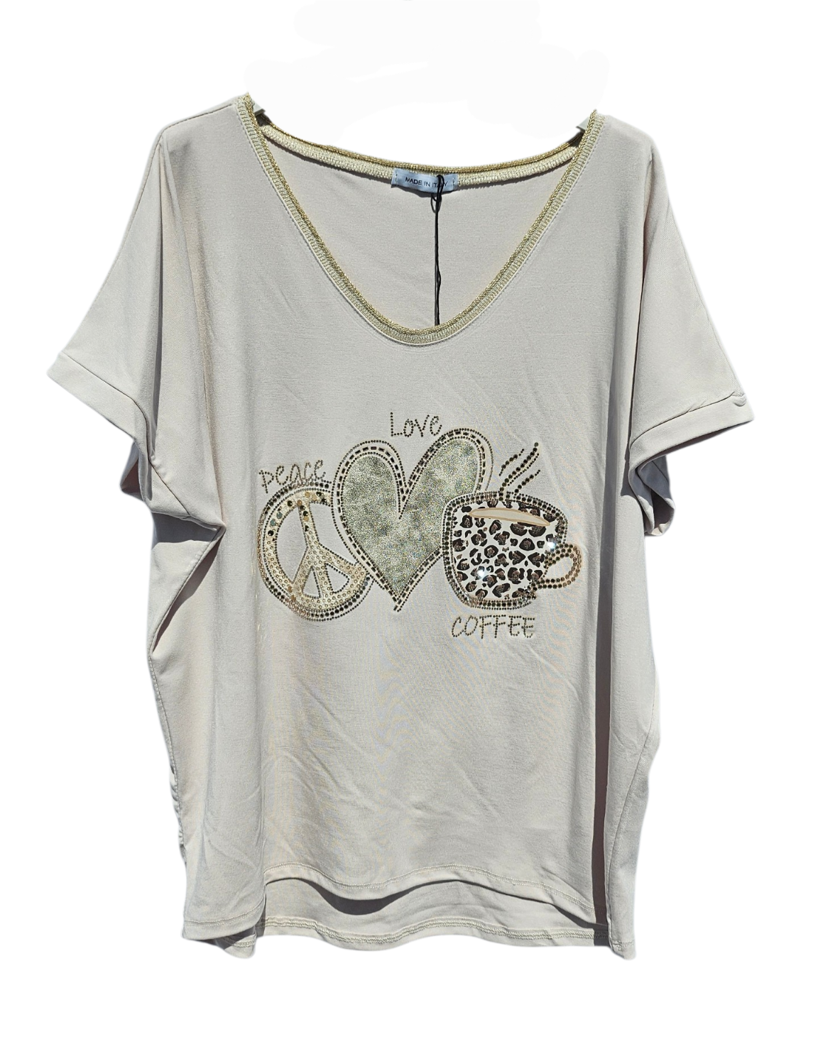 Tshirt "Coffee", Gr. onesize 38 bis 42 (knapp 44) von ISSIMA