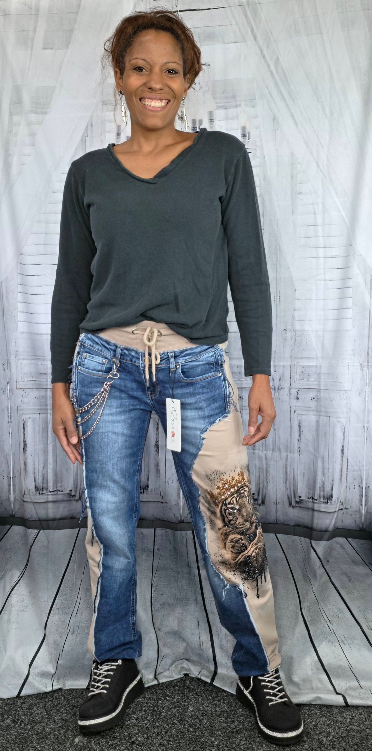 Jeanshose "Löwe", Grösse onesize 38 - 42, von ROSE