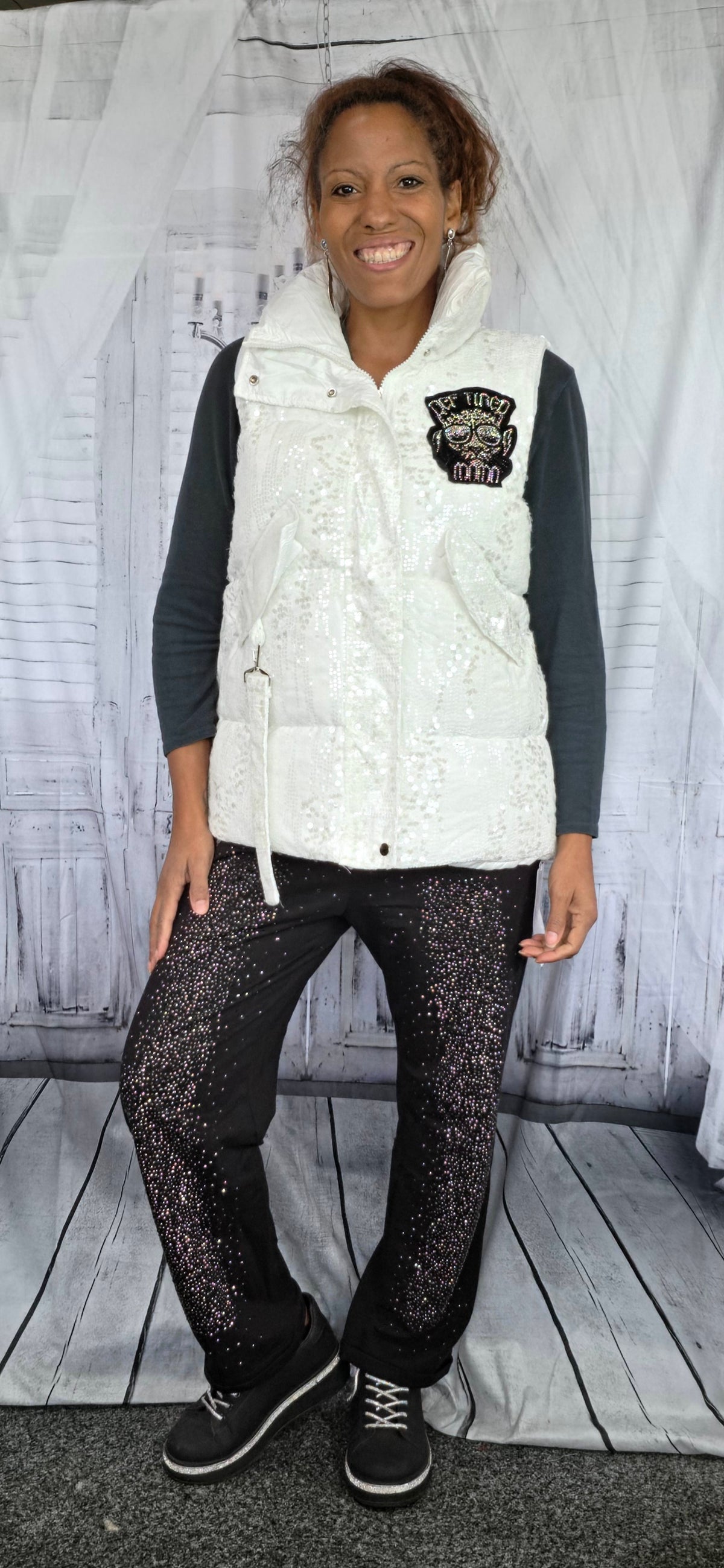 Weste weiss "Tiger", onesize 36 - 42 von ROSE