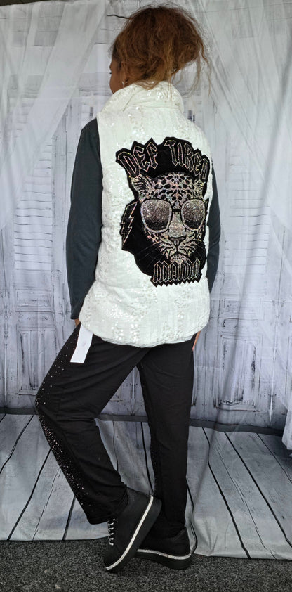 Weste weiss "Tiger", onesize 36 - 42 von ROSE