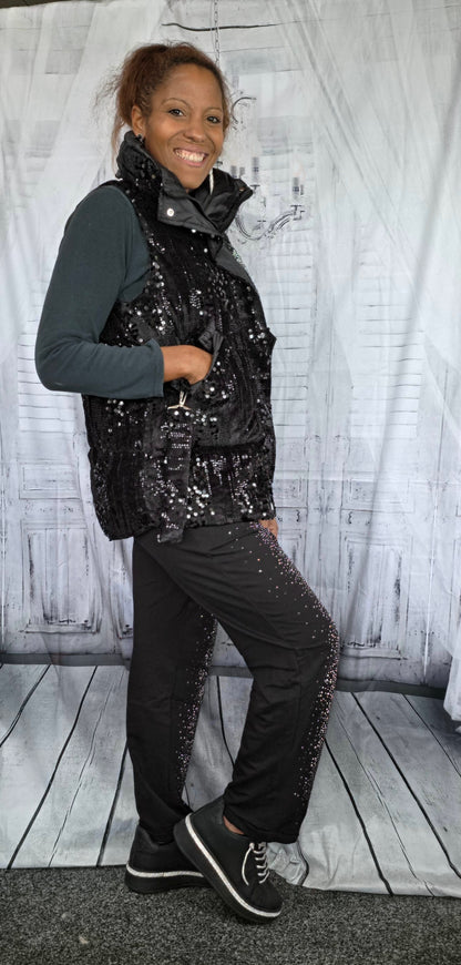 Weste schwarz "Tiger", onesize 36 - 42 von ROSE