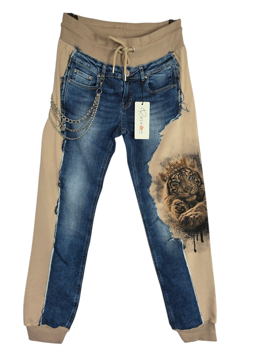 Jeanshose "Löwe", Grösse onesize 38 - 42, von ROSE