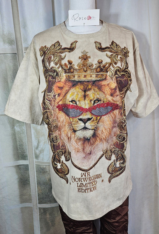 Tshirt beige "Lion", Gr. 38 bis 44 von ROSE
