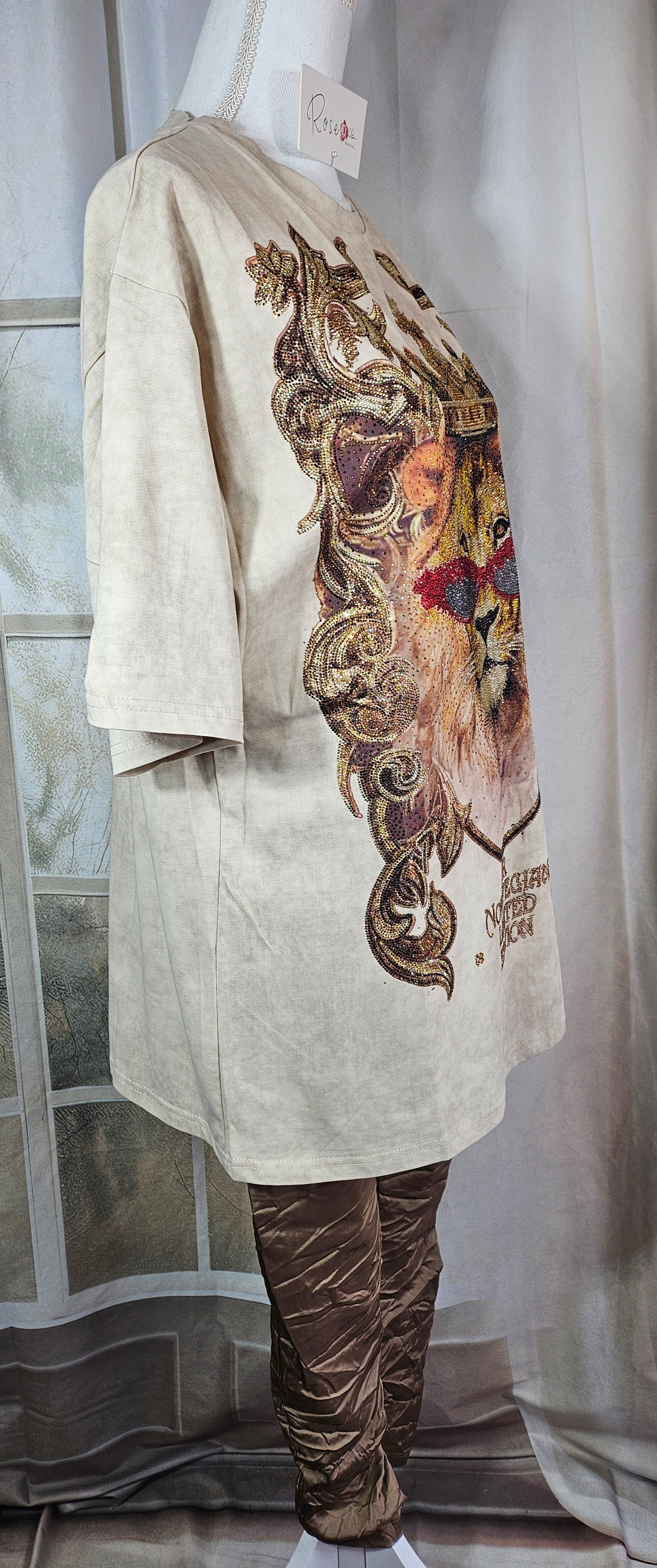 Tshirt beige "Lion", Gr. 38 bis 44 von ROSE