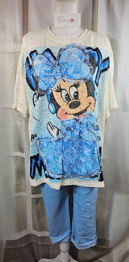 Tshirt weiss "Minnie", Gr. 38 bis 42/44 von ROSE