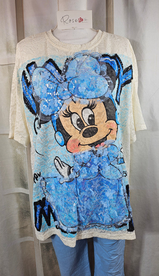 Tshirt weiss "Minnie", Gr. 38 bis 42/44 von ROSE