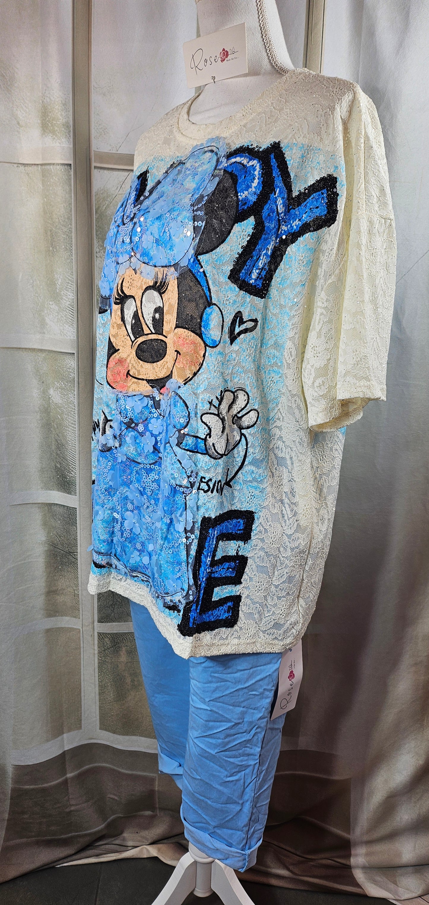 Tshirt weiss "Minnie", Gr. 38 bis 42/44 von ROSE