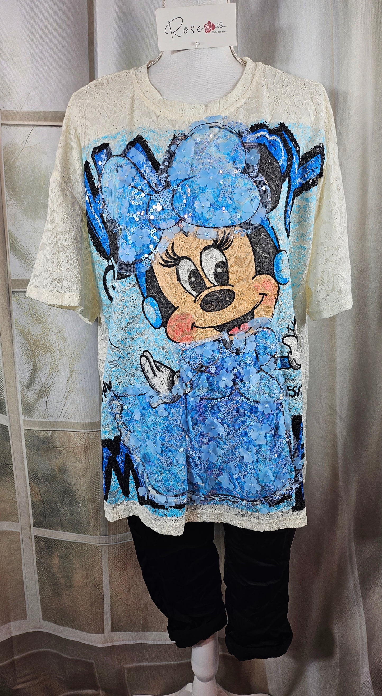 Tshirt weiss "Minnie", Gr. 38 bis 42/44 von ROSE