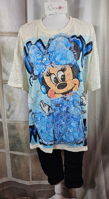 Tshirt weiss "Minnie", Gr. 38 bis 42/44 von ROSE