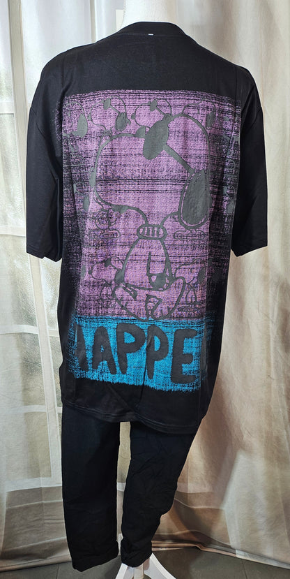 Tshirt schwarz "Snoopy", Gr. onesize 38 bis 42/44 von ROSE