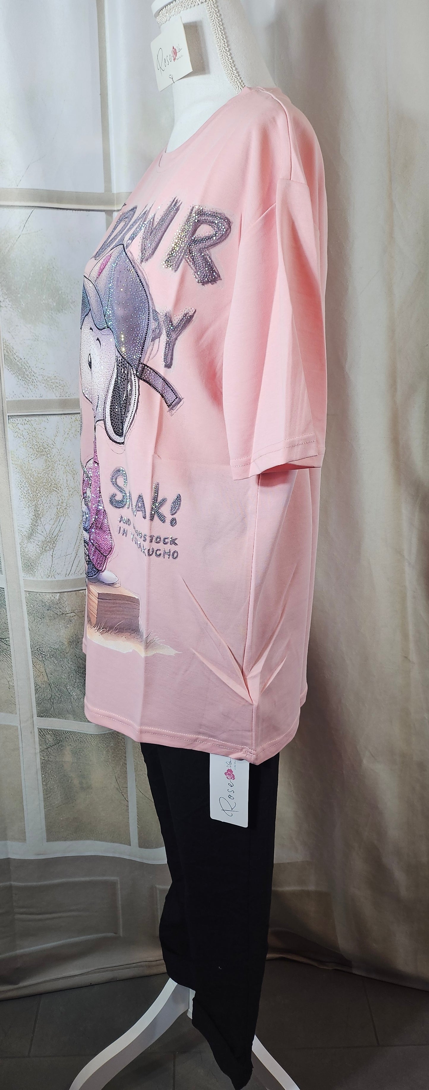 Tshirt rosa "Snoopy", Gr. onesize 38 bis 42/44 von ROSE
