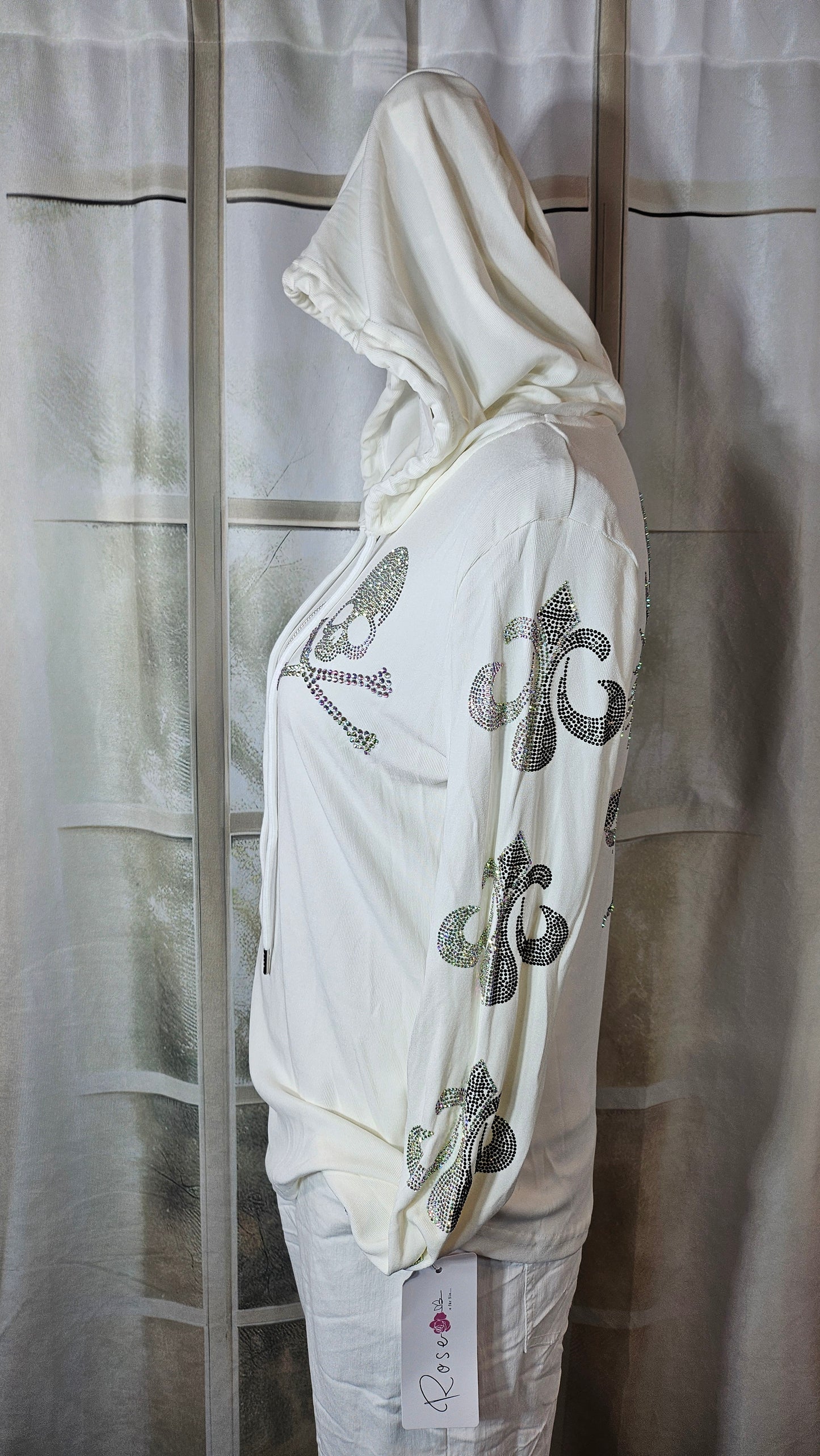 Kapuzensweatshirt "Skull mit Wings", onesize bis 42 von ROSE
