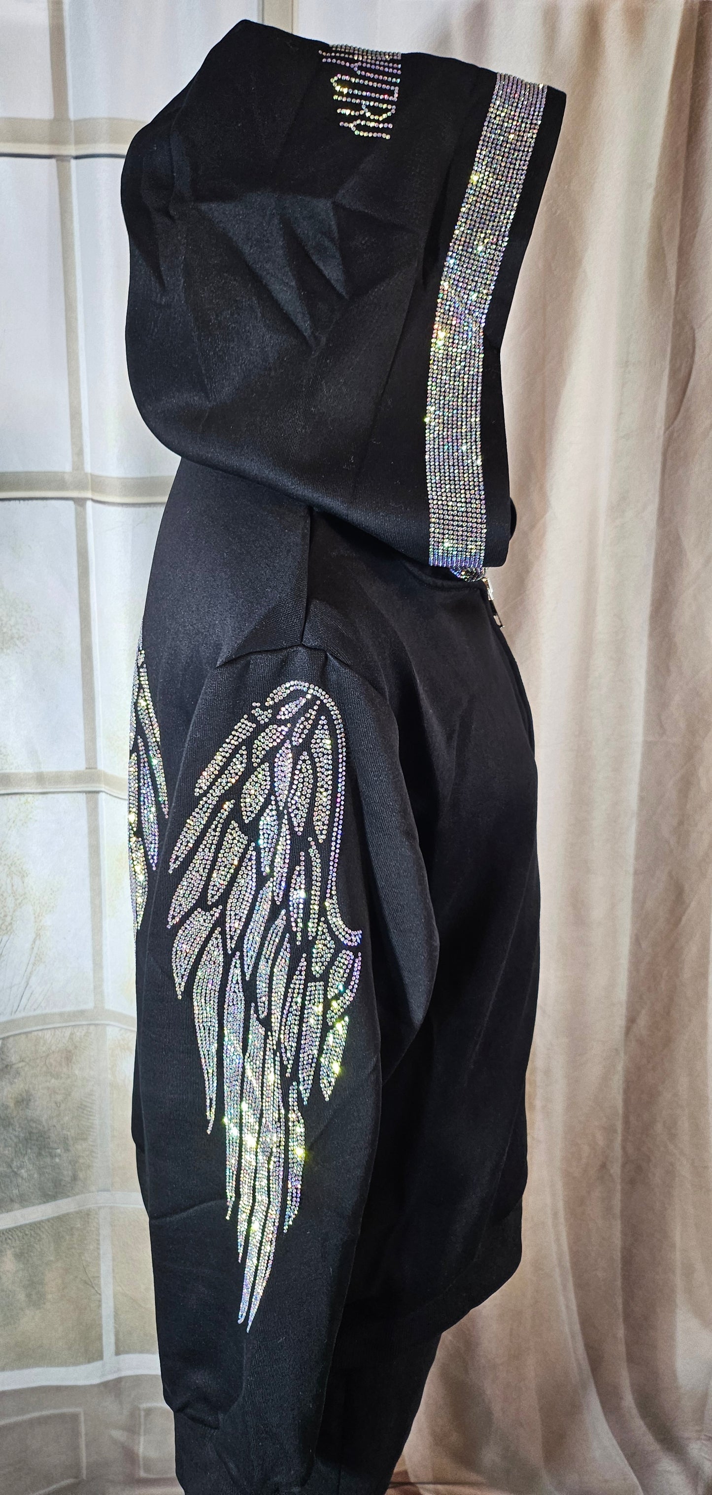 Sweatjacke "Wings", schwarz, Grösse XL bis 42/44 von ROSE