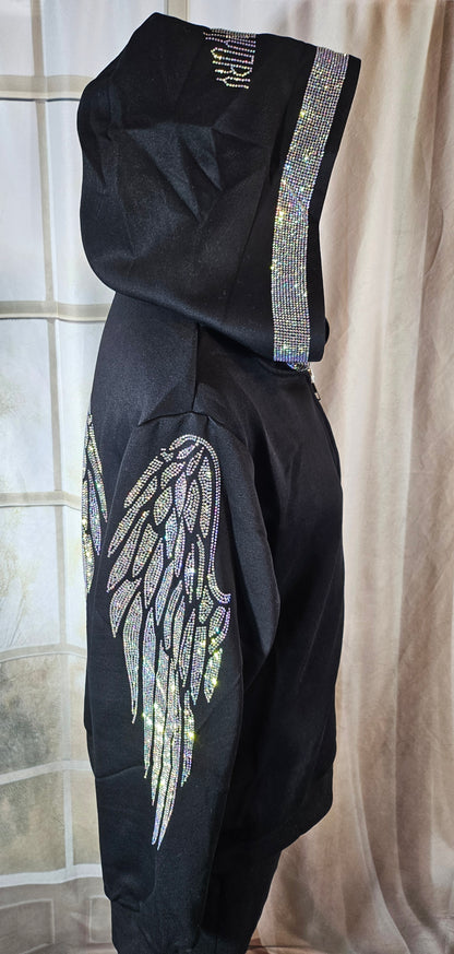 Sweatjacke "Wings", schwarz, Grösse XL bis 42/44 von ROSE