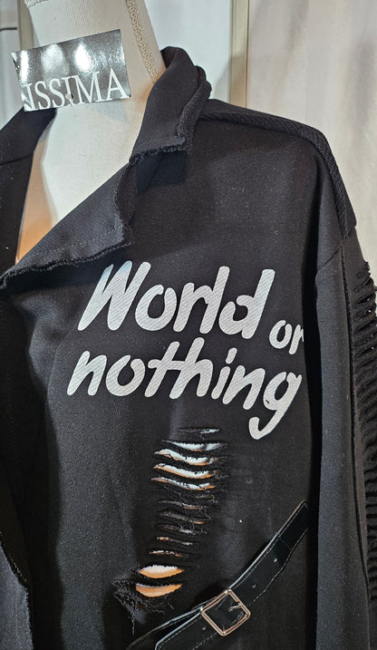 Übergangsjacke in schwarz & weiss "Skull", Grösse 40-44