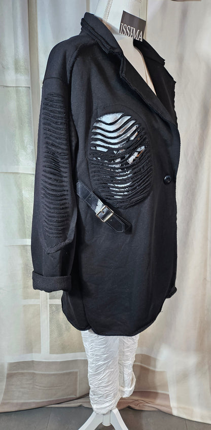 Übergangsjacke in schwarz & weiss "Skull", Grösse 40-44
