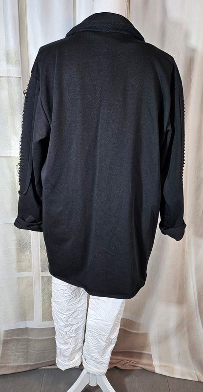 Übergangsjacke in schwarz & weiss "Skull", Grösse 40-44