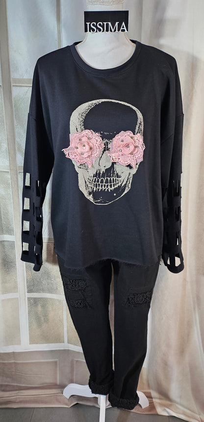 Pullover "Skull", onesize 38 bis 42/44 von ISSIMA