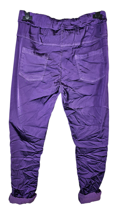 Shiny-Stretchhose, violett,  Onesize bis 42/44