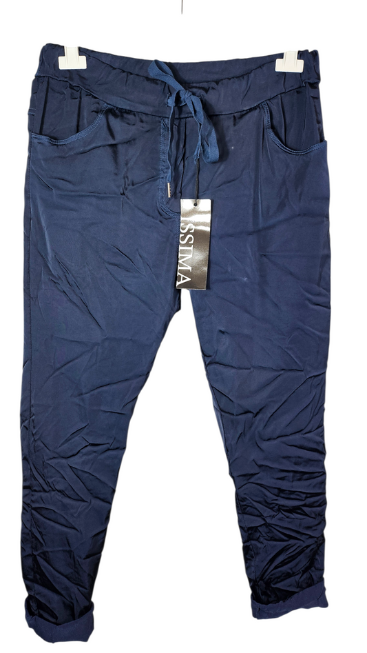 Shiny-Stretchhose, marinenlau, onesize 38 bis 42/44