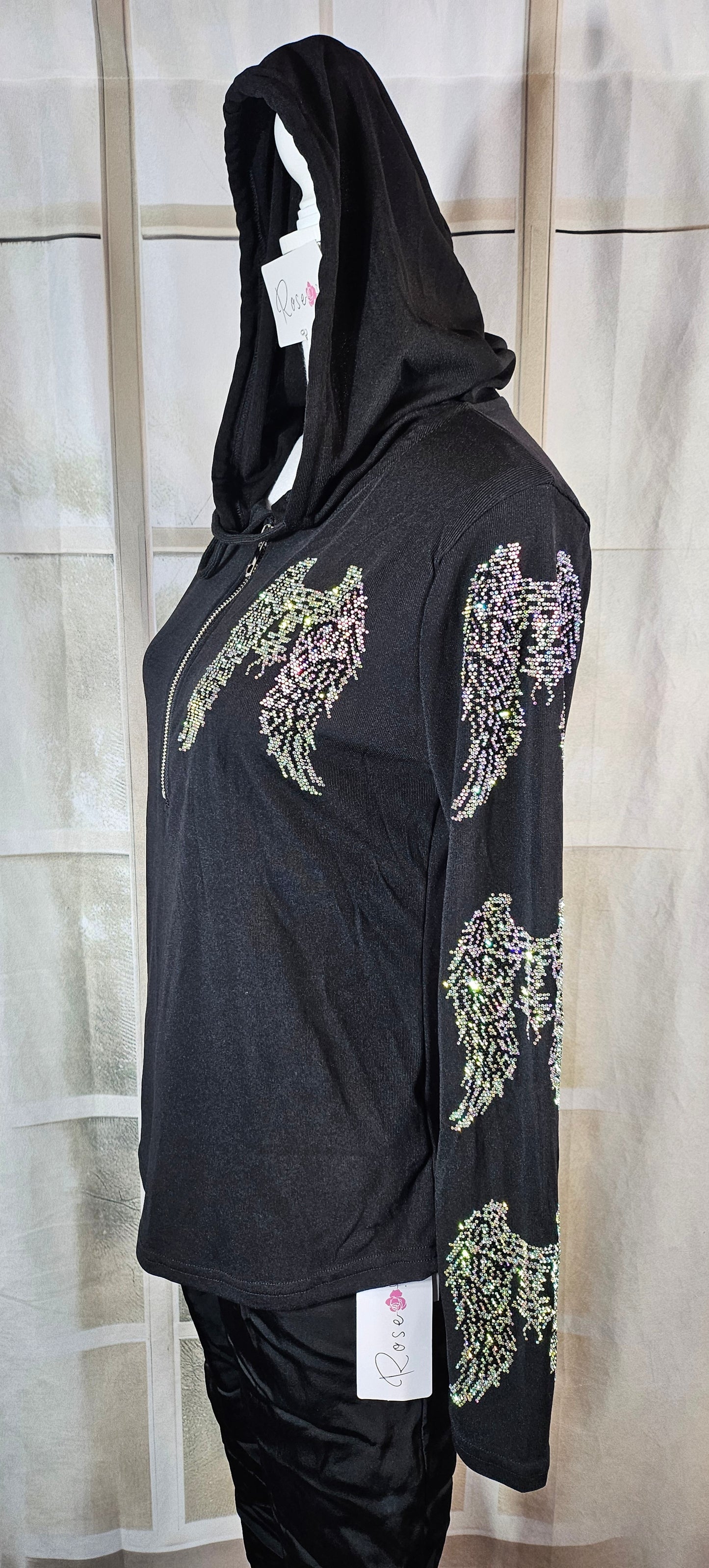 Kapuzensweatshirt "Wings", onesize bis 42 von ROSE