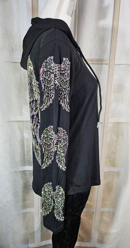 Kapuzensweatshirt "Wings", onesize bis 42 von ROSE