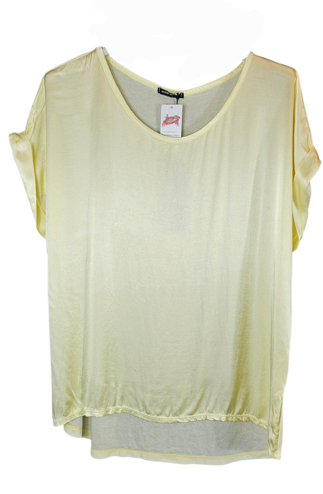 Tshirt hellgelb "Two Faces", Gr. onesize 38 bis 42/44 von ISSIMA