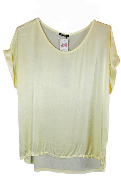 Tshirt hellgelb "Two Faces", Gr. onesize 38 bis 42/44 von ISSIMA