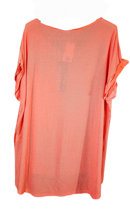 Tshirt coral "Two Faces", Gr. onesize 38 bis 42/44 von ISSIMA