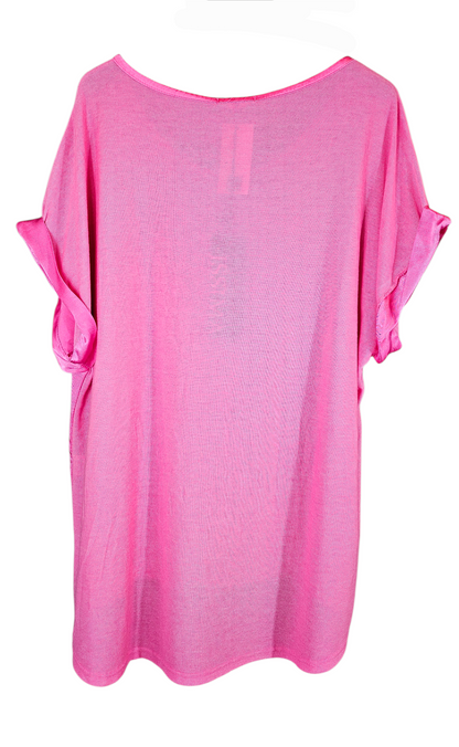 Tshirt pink "Two Faces", Gr. onesize 38 bis 42/44 von ISSIMA