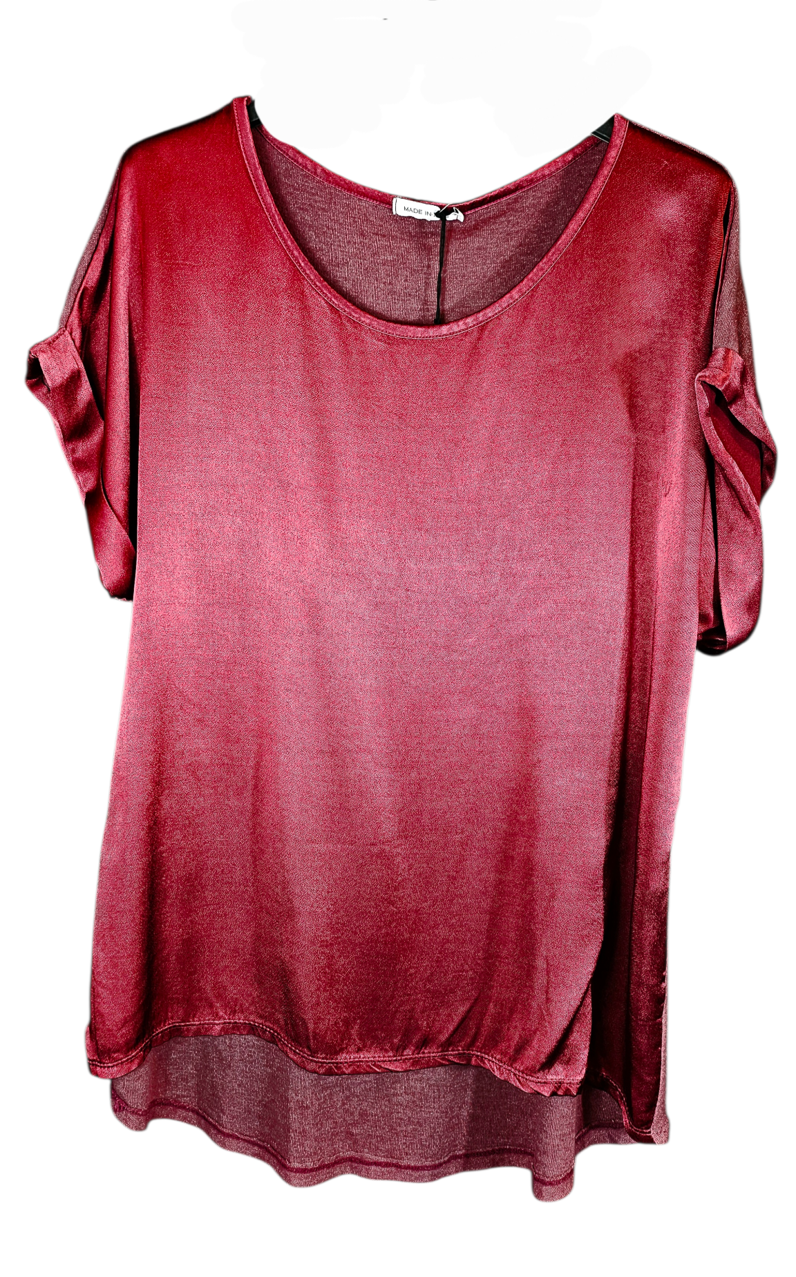 Tshirt bordeaux rot "Two Faces", Gr. onesize 38 bis 42/44 von ISSIMA
