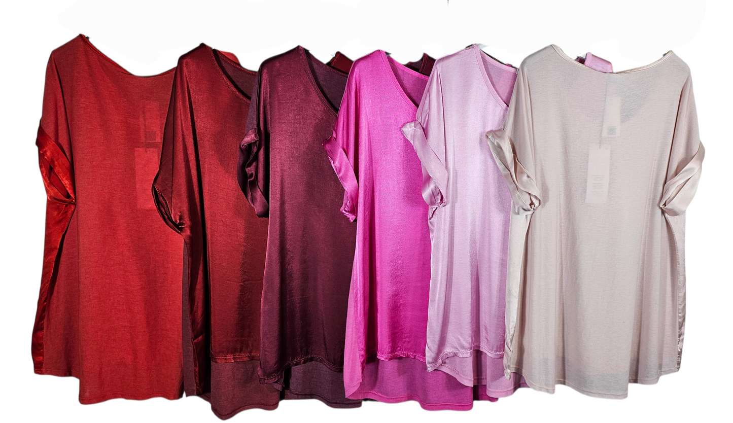 Tshirt bordeaux rot "Two Faces", Gr. onesize 38 bis 42/44 von ISSIMA