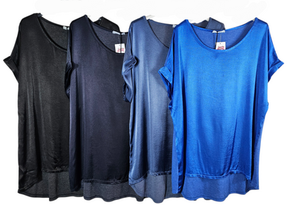 Tshirt Jeansblau "Two Faces", Gr. onesize 38 bis 42/44 von ISSIMA