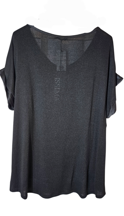 Tshirt schwarz "Two Faces", Gr. onesize 38 bis 42/44 von ISSIMA